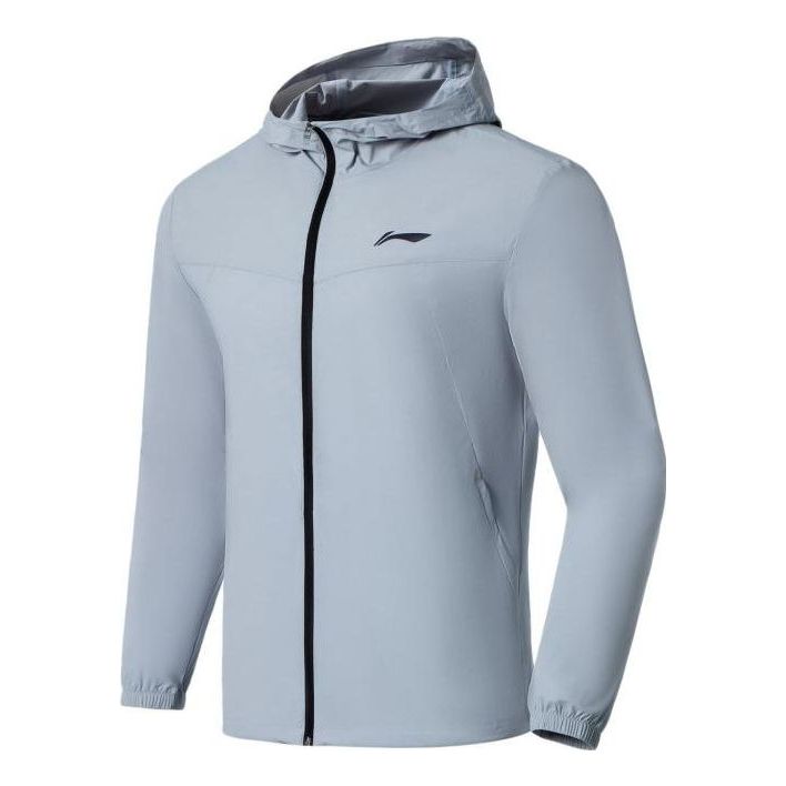 Vindjakke Li-Ning Running Windbreaker Grå | AFDS365-3