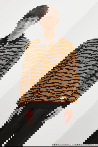 Sweater WACKO MARIA Tiger Pattern Knitted Long-Sleeve Polo Flerfarvet | 25FW.WMK.KN10, 0