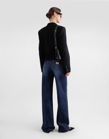 Jakke Dolce & Gabbana Dolce & Gabbana Double-Breasted Short Jacket Sort | F29ANTFU2TZN0000, 2