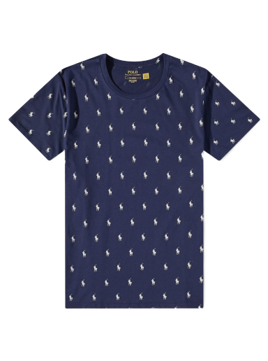 T-shirt Polo by Ralph Lauren All Over Pony Sleepwear Tee Mørkeblå | 714899612006