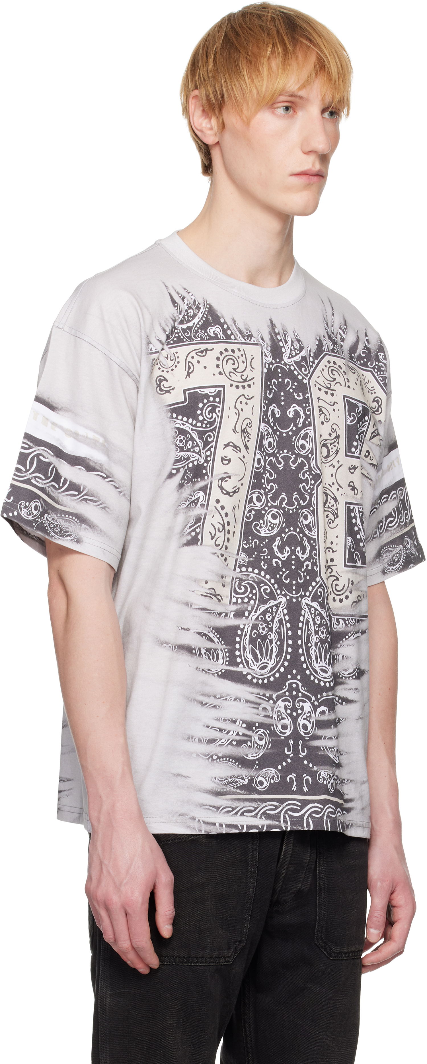 T-shirt Diesel Diesel T-Boxt-78-R1 Paisley Print T-Shirt Hvid | A19649-0HGBZ-72SA, 1