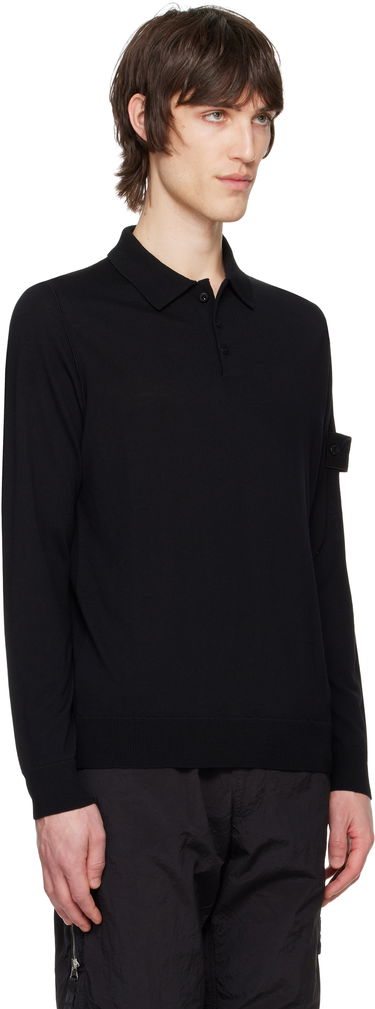 Sweater Stone Island Stone Island Pure Wool Long Sleeve Polo Sort | K1S15 5100071 S00FC, 1