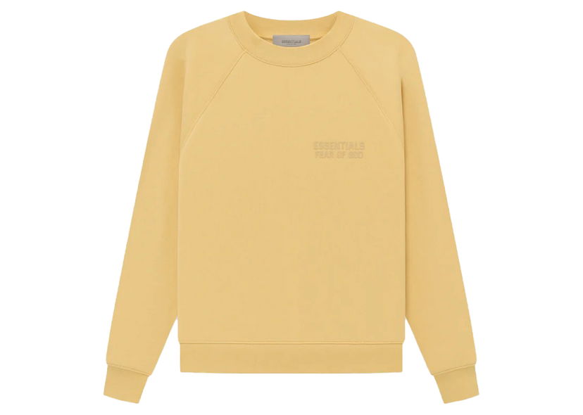 Sweatshirt Fear of God Essentials Crewneck Sweatshirt Light Tuscan Gul | 192BT222042F