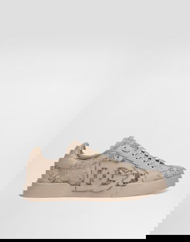 Sneakers og sko Dolce & Gabbana Dolce & Gabbana Portofino Light Strobel Taormina Lace Calfskin Beige | CK2343AI4468L725, 0