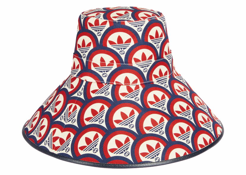 Hat Gucci adidas x Wide-Brimmed Hat Red/Blue Flerfarvet | ‎696482 4HAQF 6468