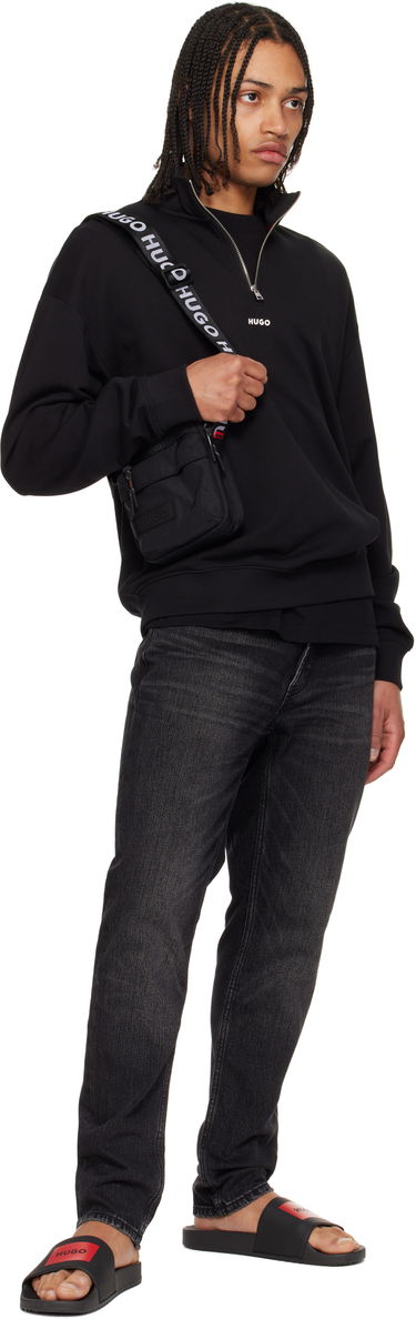 Skuldertaske BOSS HUGO Recycled Nylon Canvas Messenger Bag Sort | 50541949, 3