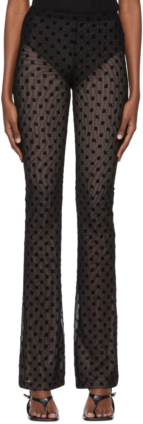 Bukser MISBHV Sheer Flocked Trousers Sort | 022W315, 0