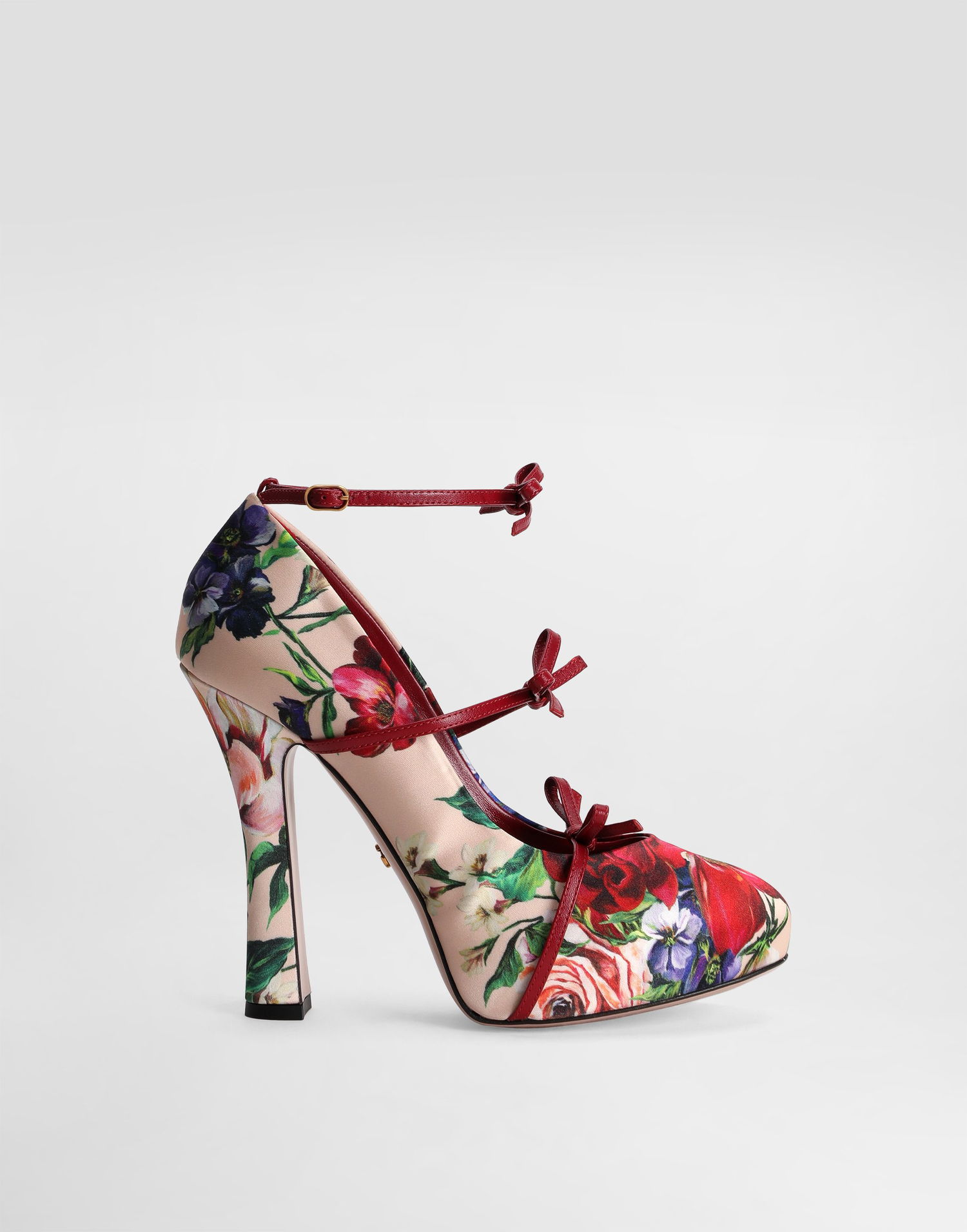 Tilbehør Dolce & Gabbana Dolce & Gabbana Floral Print Satin Slingback Pumps Flerfarvet | CD1944A9Q72H25PR, 0