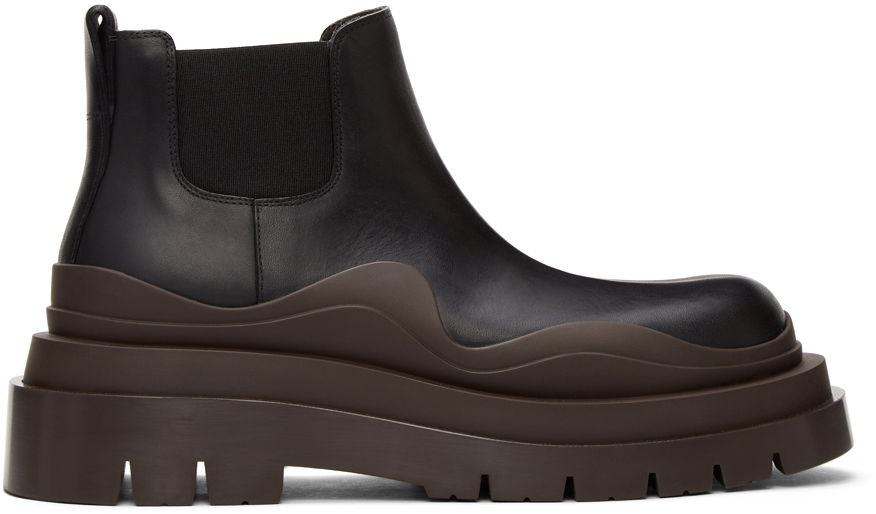 Sneakers og sko Bottega Veneta Low The Tire Chelsea Boots "Black Brown" Sort | 630300 VBS50, 0