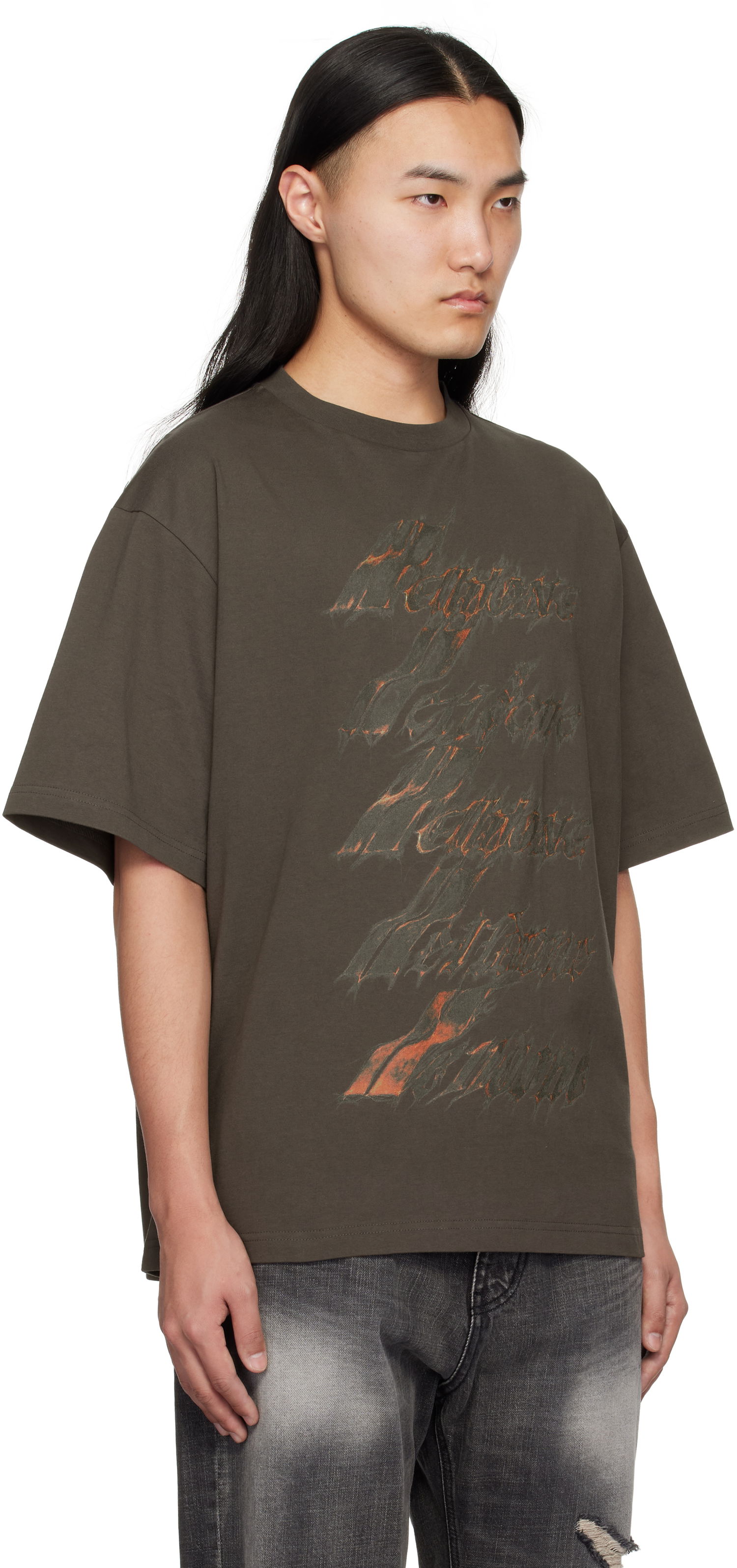 T-shirt We11done We11done Spark Logo Graphic T-Shirt Brun | WD-TT0-25-751-U-CH, 1