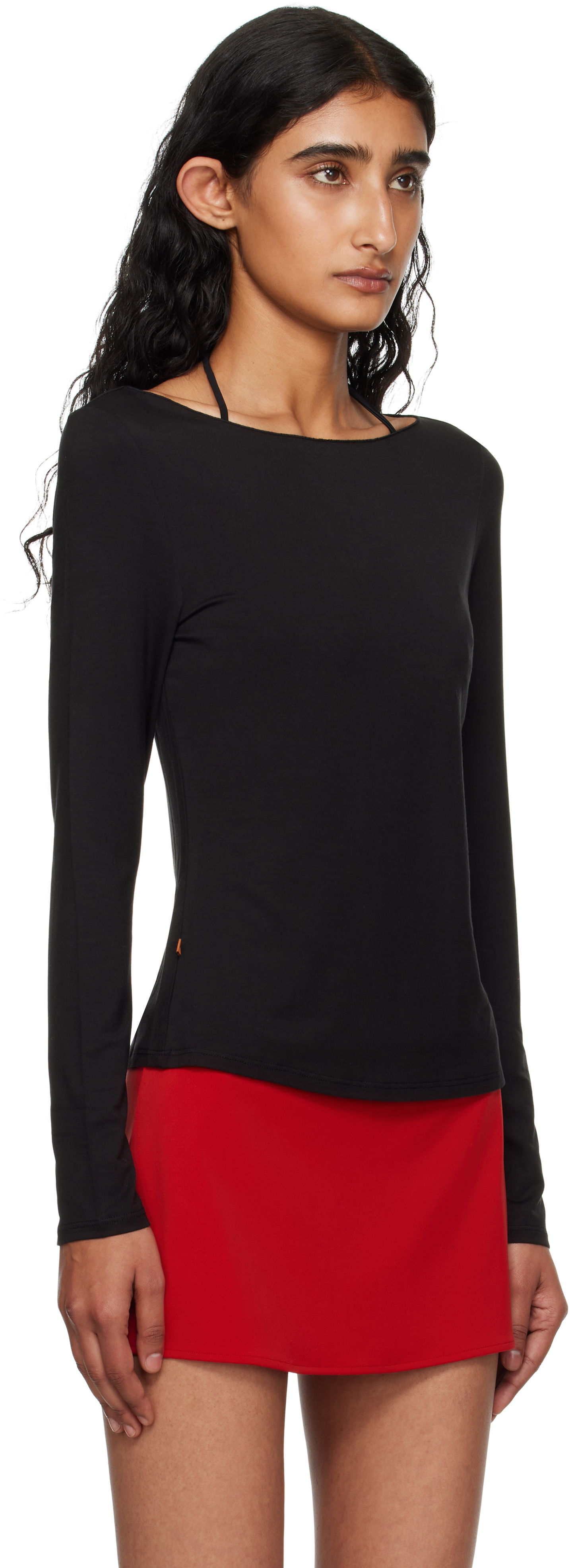 T-shirt Miaou Miaou Amelia Long Sleeve T-Shirt Sort | 7183LJBBLK, 1