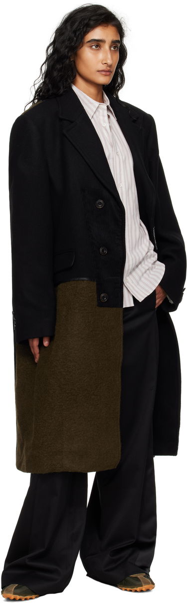 Frakker Andersson Bell Andersson Bell Patchwork Wool Coat Sort | awa709m, 3
