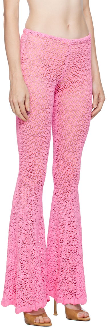 Bukser Blumarine Flared Crochet Trousers Lyserød | P344P002A, 1