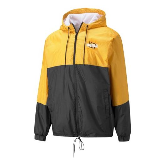 Vindjakke Puma MVP Windbreaker Drawstring Hooded Woven Jacket Gul | 532208-02, 0