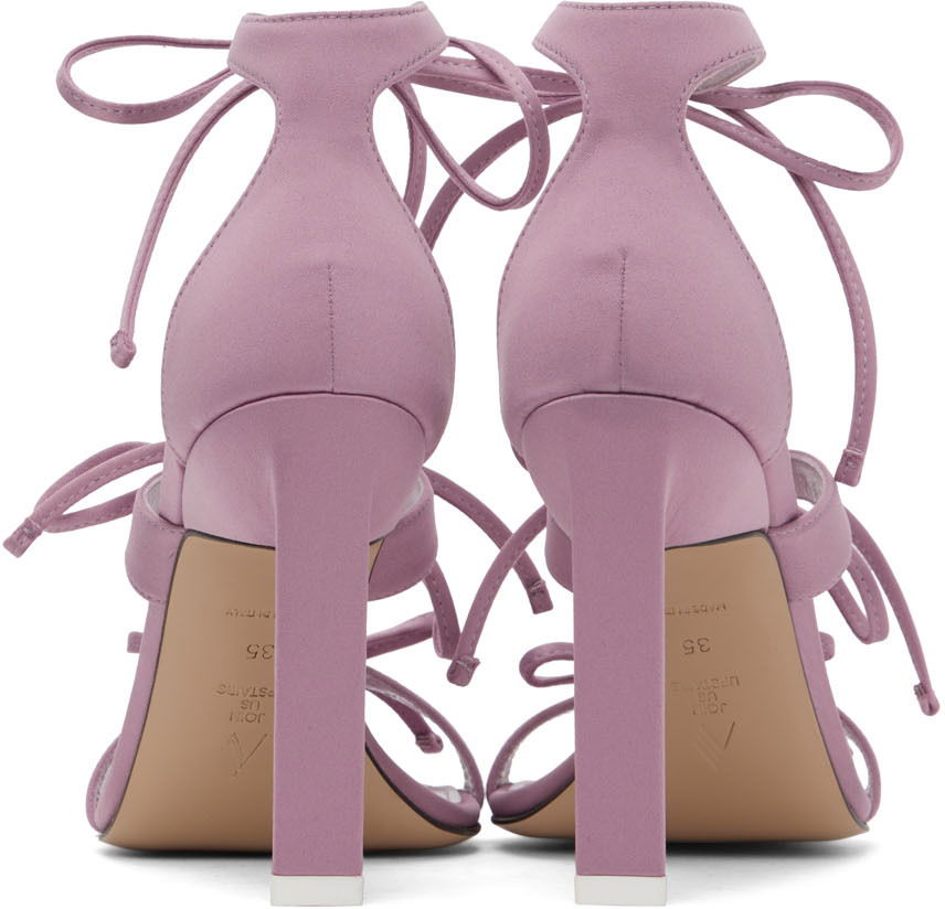 Tilbehør The Attico Attico Aria Lace-Up Heeled Sandals Lilla | 227WS518 V015, 1