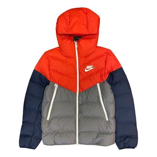 Puffer jakke Nike Casual Hooded Down Jacket Rød | CU0226-634