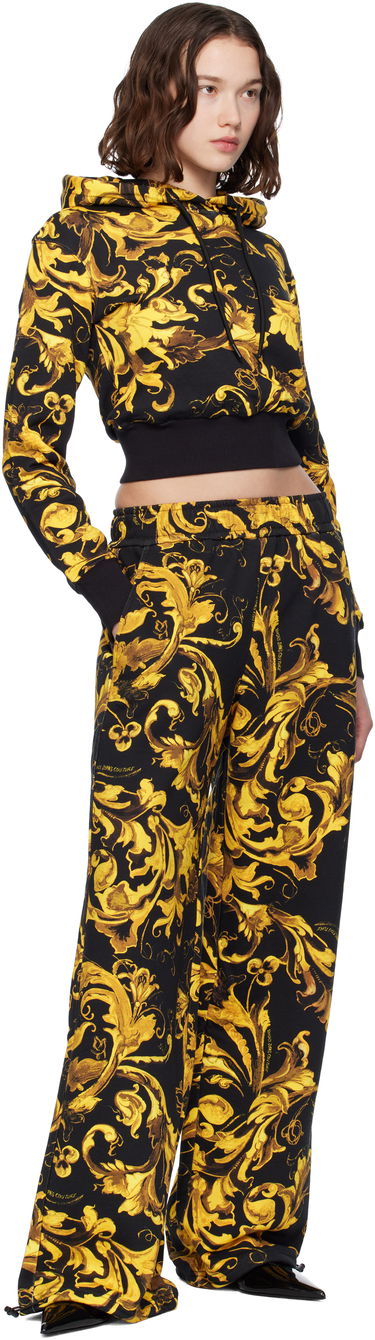 Sweatshirt Versace Versace Jeans Couture Barocco Print Cropped Hoodie Sort | E79HAI313_EFS201, 3