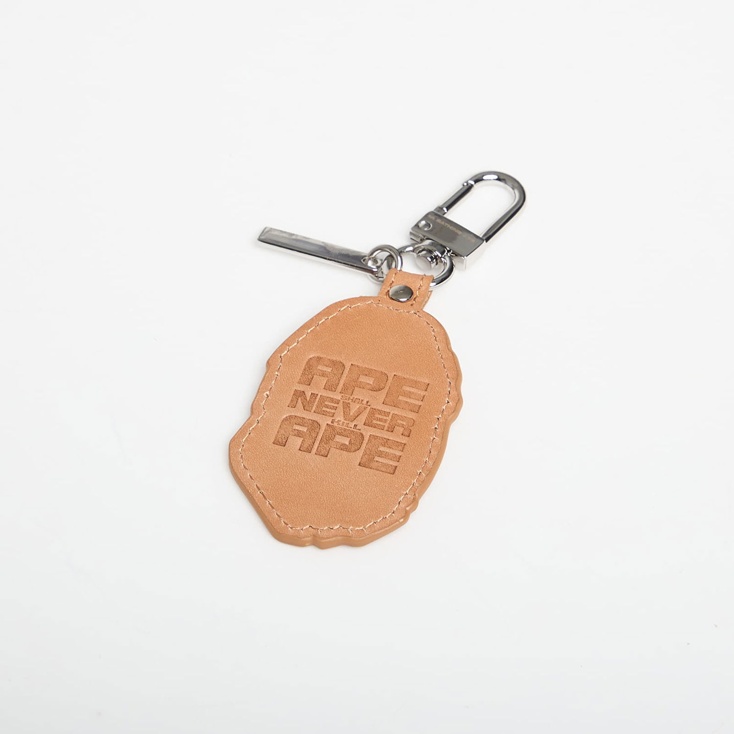 Nøgleringe BAPE Ape Head Leather Keychain Beige | 001GDL801002MBRW, 1