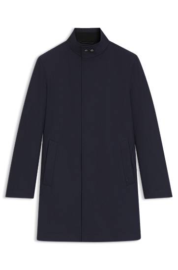 Frakker BOSS Washable Coat with Concealed Closure Mørkeblå | 50546964
