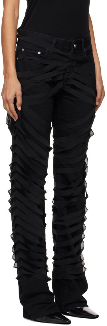 Jeans Helmut Lang Ribbons Decorated Worker Pants Sort | O06DW201, 1