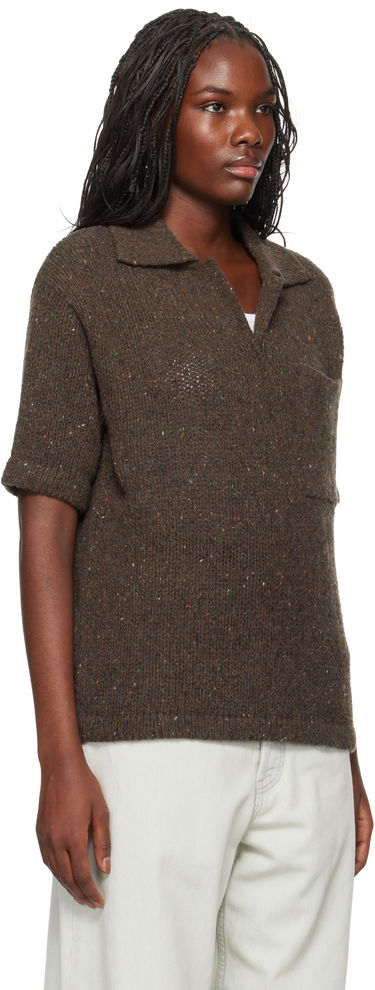 Polo skjorte ERL Wool Polo Shirt Brun | ERL09N002, 3
