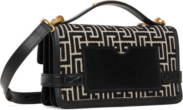 Skuldertaske Balmain Balmain B-Buzz 24 Canvas and Leather Bag Sort | EN1DA829TJGH, 2