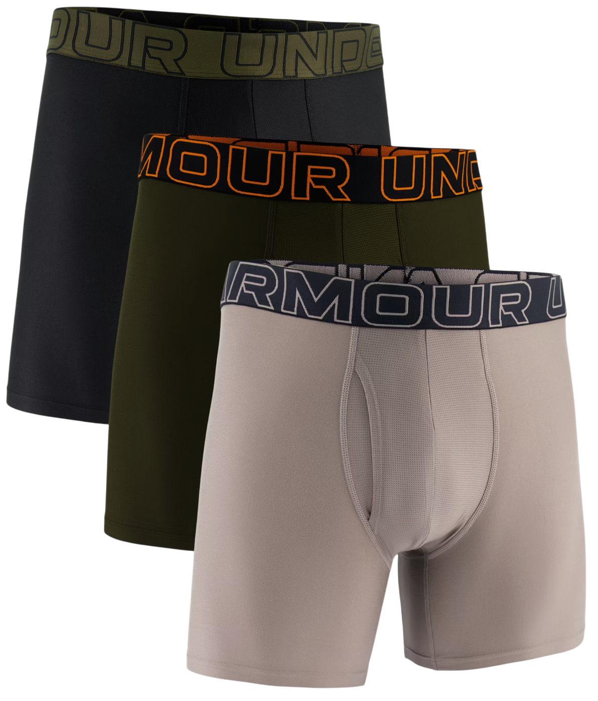 Boksere Under Armour Under Armour SOLID 6in 3 Pack Boxer Shorts Flerfarvet | 1383878-200, 0