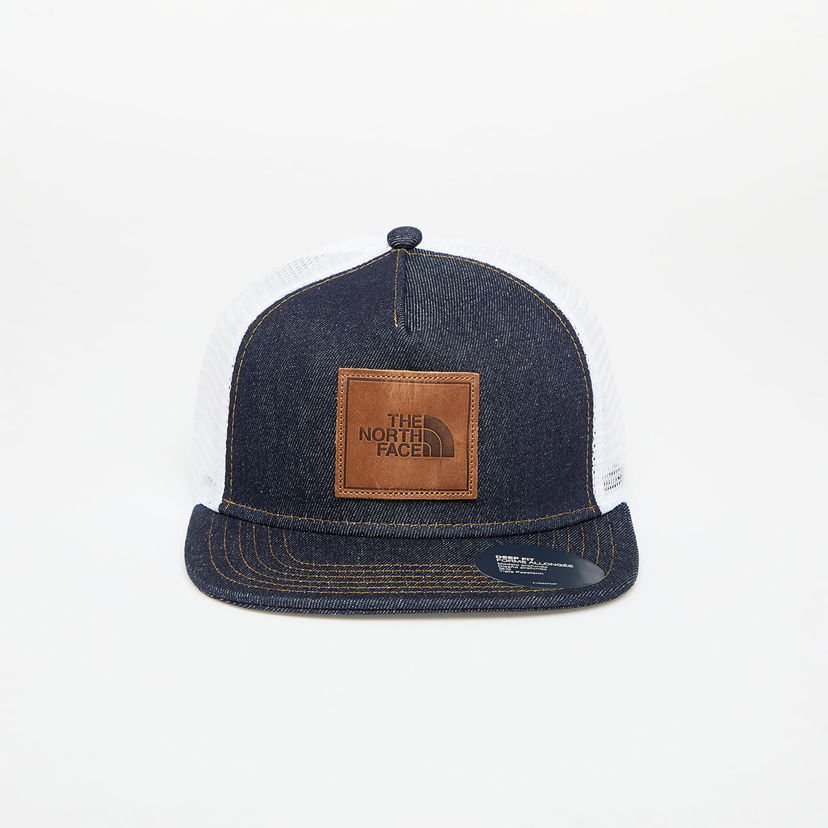 Kasket The North Face The North Face Half Dome Trucker Denim Leather Patch Cap Blå | NF0A8BMEBM71