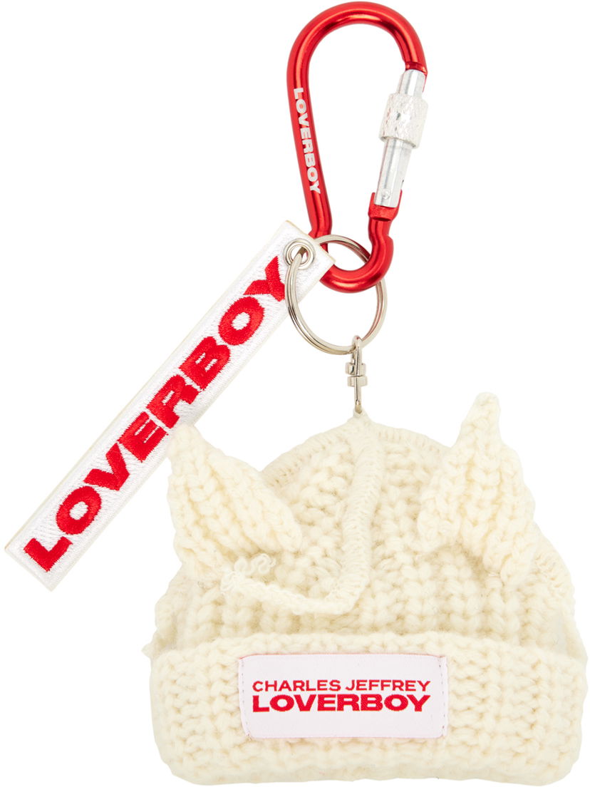 Nøgleringe Charles Jeffrey Loverboy Jeffrey Loverboy Chunky Ears Beanie Keychain Rød | 044141002