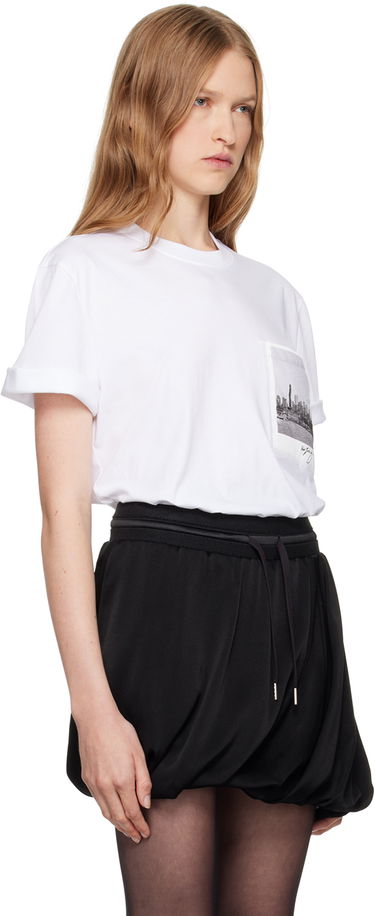 T-shirt Helmut Lang Skyline Postcard Graphic T-Shirt Hvid | O07HM501, 1