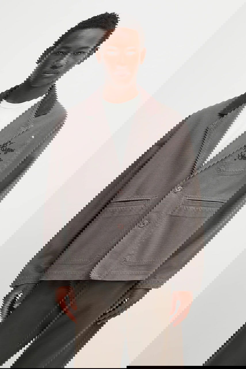 Jakke KENZO Kenzo Chainstitch Workwear Jacket Grå | FF65VE2349GU, 0