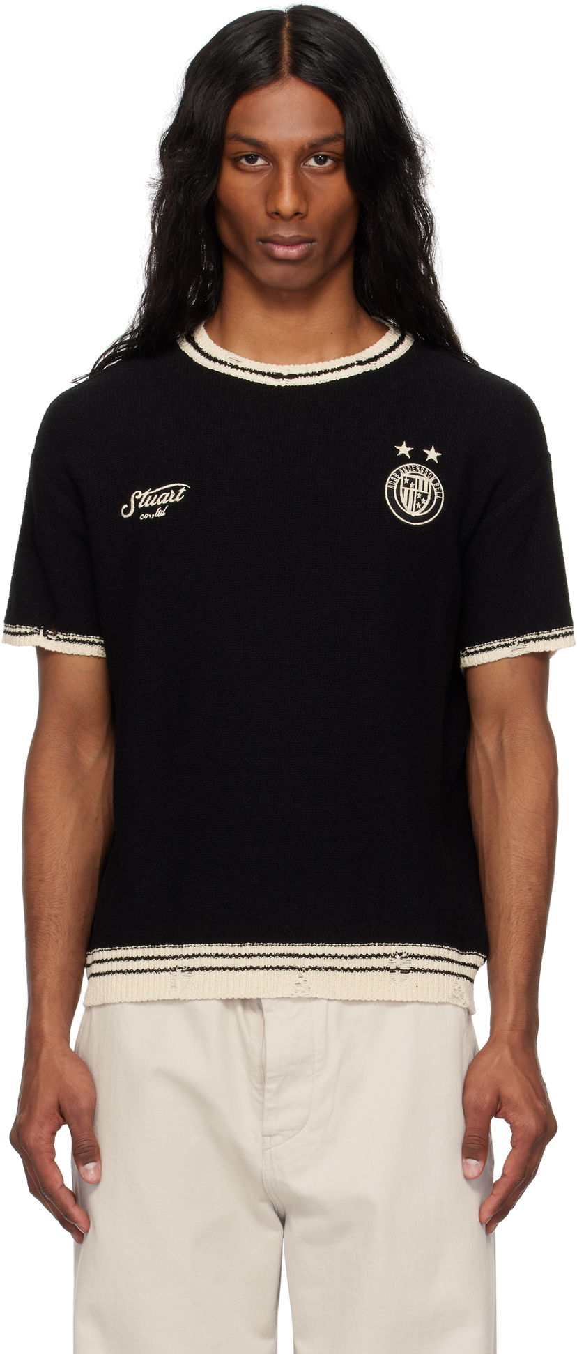 Sweater Andersson Bell Andersson Bell Football Short Sleeve T-Shirt Sort | atb1285m
