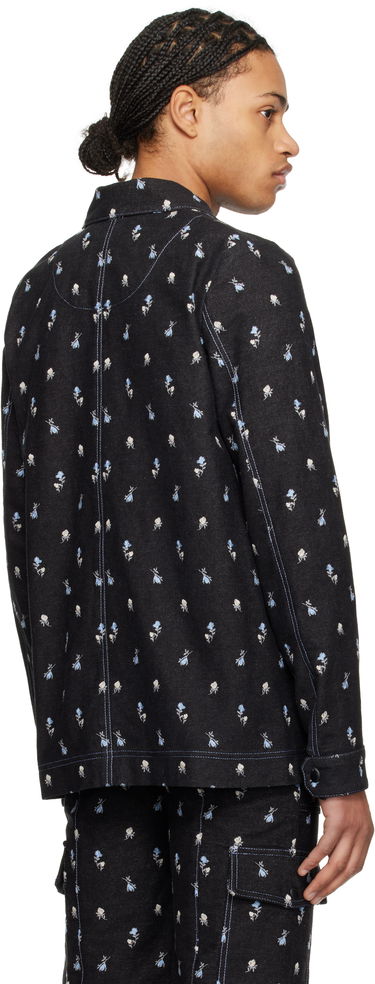 Skjorte Anna Sui Anna Sui Embroidered Roses Barn Jacket Sort | M1025K33, 2