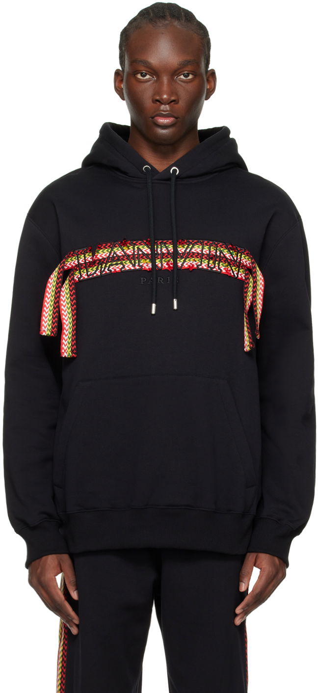 Sweatshirt LANVIN Curb Hoodie Sort | RM-HO0009-J199-P24