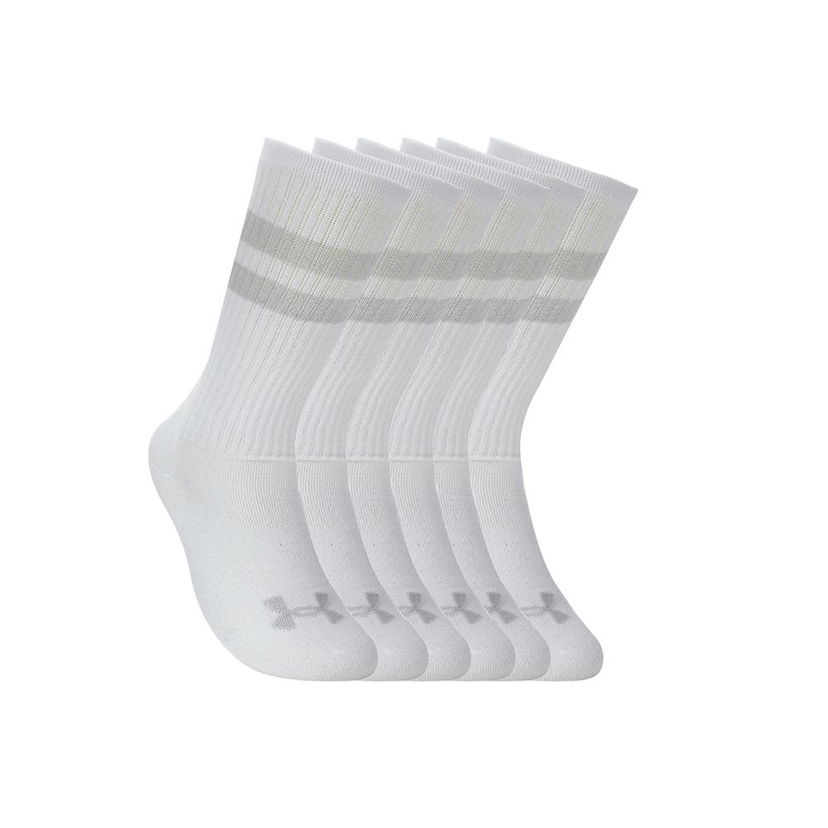 Sokker Under Armour Under Armour Essential Crew Socks 6-Pack Hvid | 1387058-100
