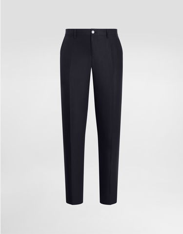 Bukser Dolce & Gabbana Dolce & Gabbana Tailored Linen Pants Mørkeblå | GY7BMTFU4K6B4902, 0