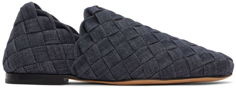 Sneakers og sko Bottega Veneta Bottega Veneta Mattelassé Denim Loafers Blå | 620304 V27B0