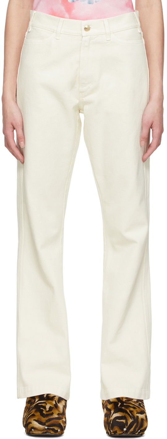 Bukser Stockholm (Surfboard) Club Flared Trousers Hvid | FOG