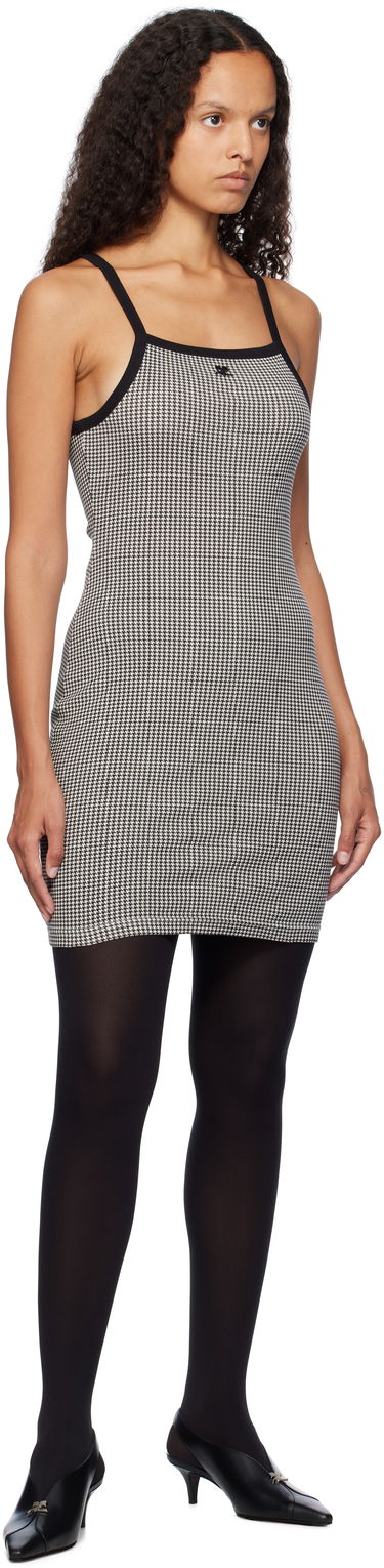 Kjole Courrèges Courrèges Houndstooth Mini Dress Sort | 324JRO458JS0167, 3