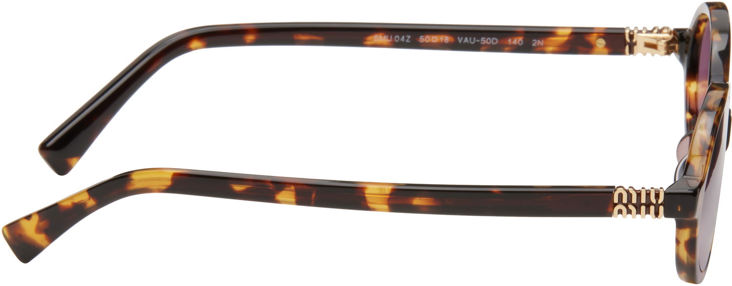 Solbriller Miu Miu Miu Miu Regard Round Sunglasses Brun | 0MU 04ZS 8056597989299, 1