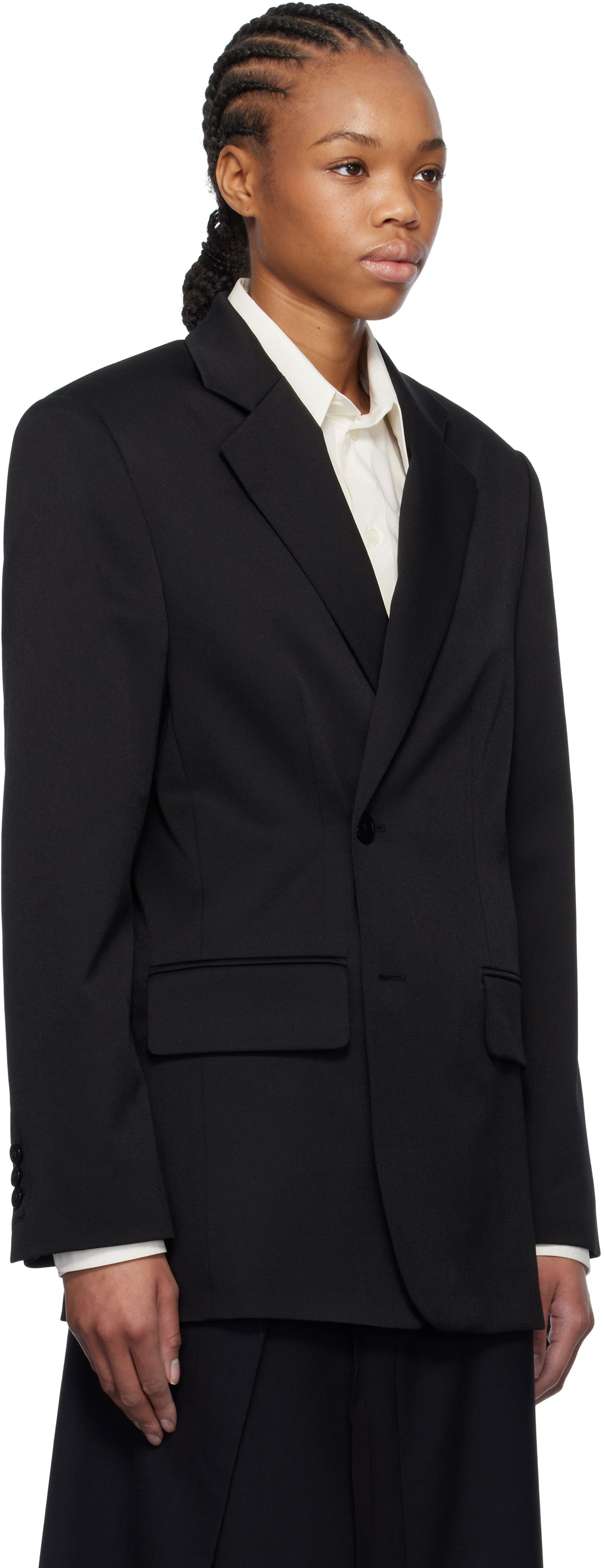 Jakke Maison Margiela MM6 Maison Margiela Tailoring Wool Blazer Sort | S52BN0136 M35153, 1