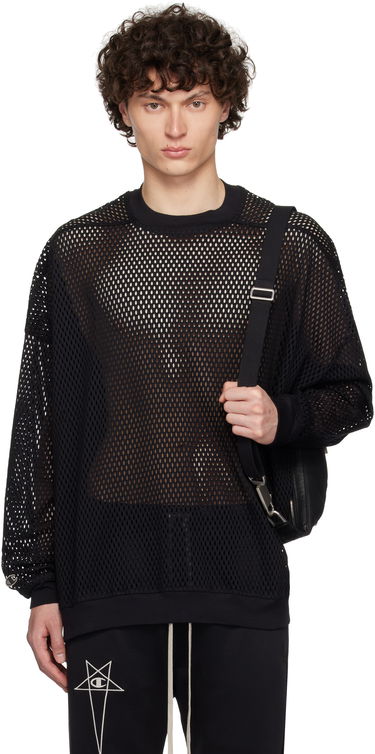 Sweatshirt Rick Owens Rick Owens Champion Edition Jumbo Mesh Sweatshirt Sort | CM01E1670 CHONET MESH, 0