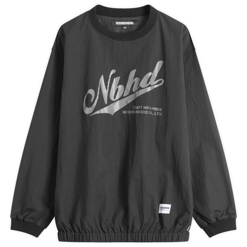 Sweatshirt Neighborhood Pullover Track Nylon Sweatshirt Large Sort | 242TSNH-SHM04-BLK