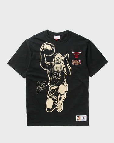 T-shirt Mitchell & Ness Mitchell & Ness Chicago Bulls Dennis Rodman Blockbuster Vintage Logo T-Shirt Sort | NN12306-CBUBLCK, 0