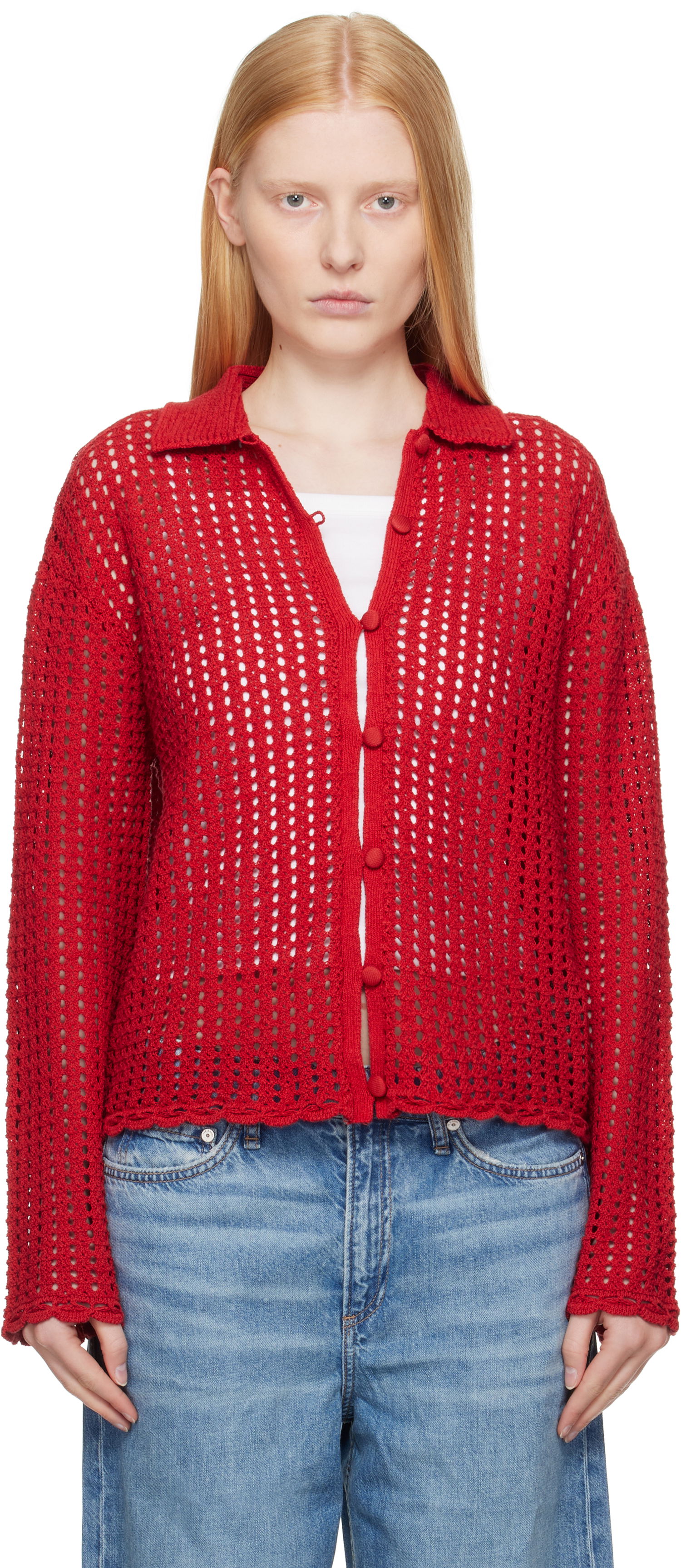 Sweater rag & bone Rag & Bone Khloe Knit Cardigan Rød | WAS25P020BR20, 0