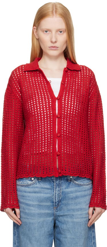 Sweater rag & bone Rag & Bone Khloe Knit Cardigan Rød | WAS25P020BR20, 0