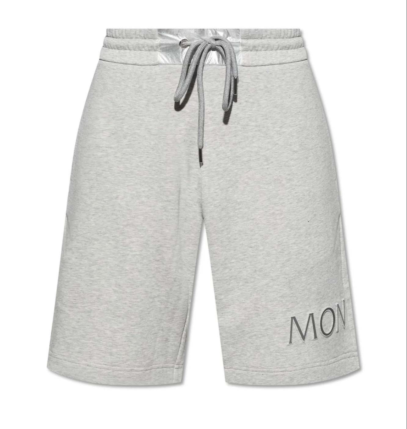 Shorts Moncler Logo Embroidered Drawstring Shorts Grå | i20918h0000189a2l 986, 0