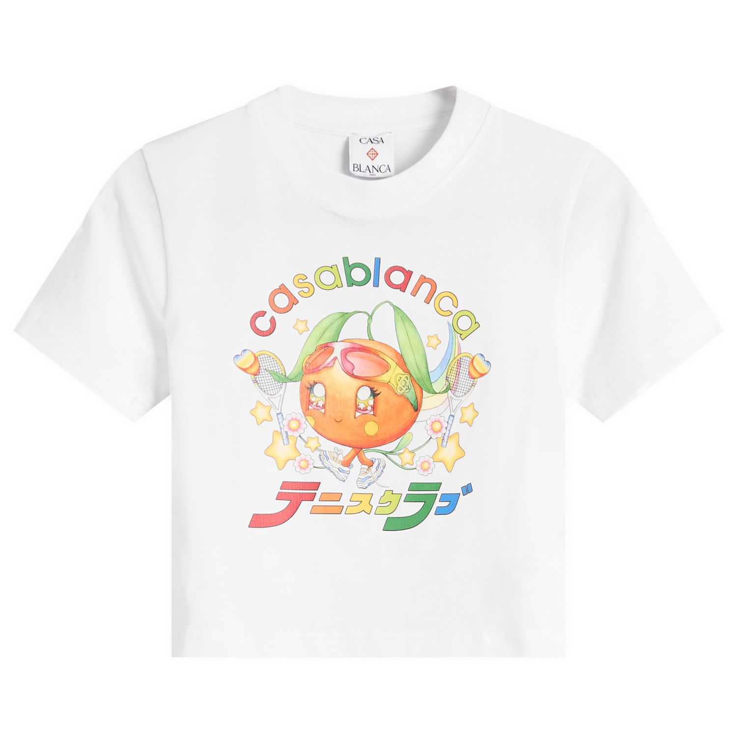 T-shirt Casablanca Casablanca Mascot Cropped T-Shirt, Size X-Small Hvid | W-AW25-JTS-009-02, 0
