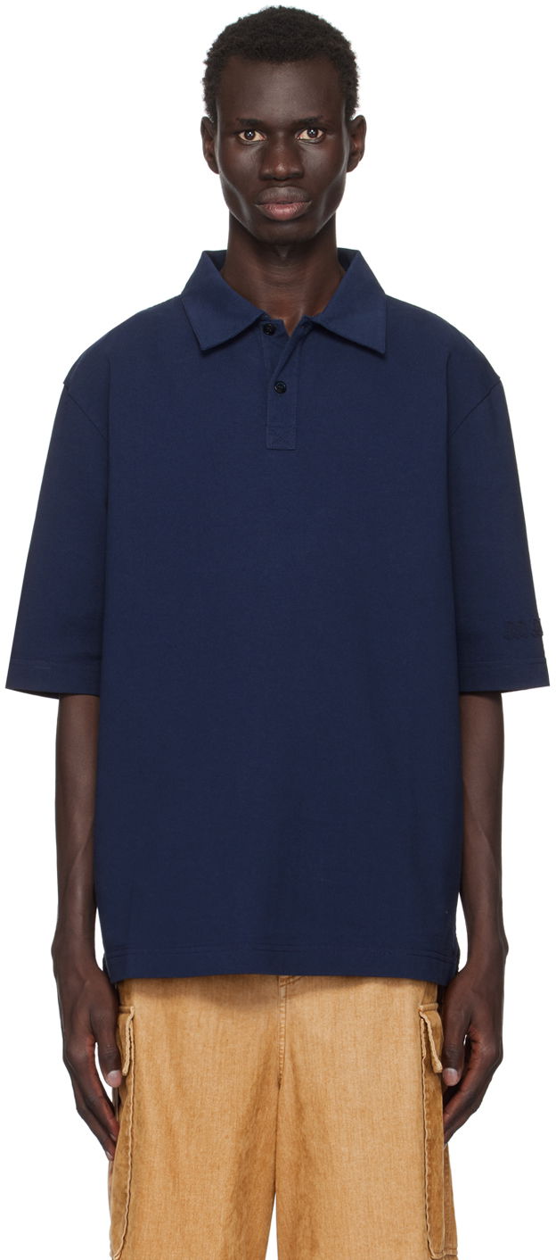 Polo skjorte Marni Oversized Polo Mørkeblå | POMU0037X0 UTC406
