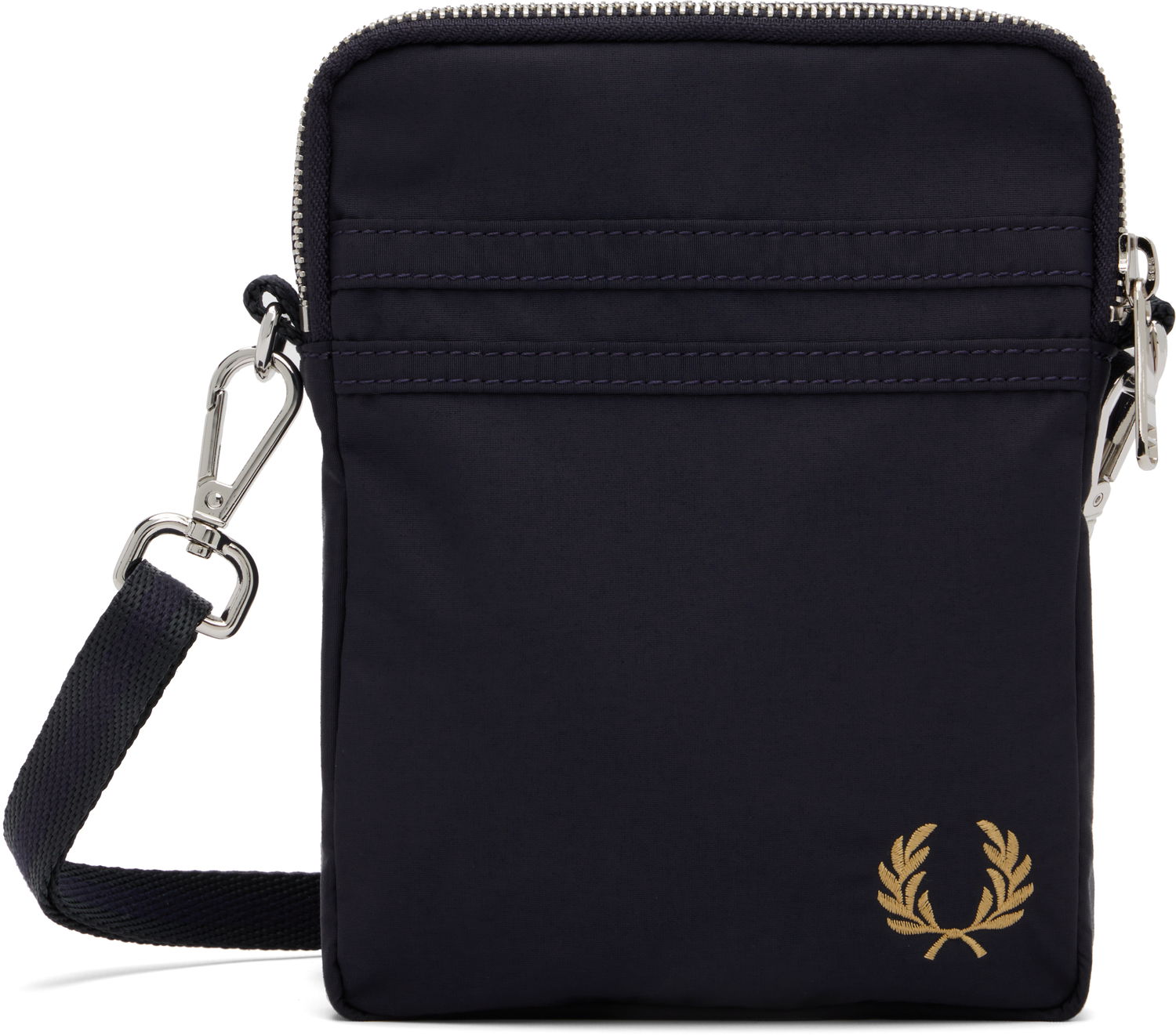 Skuldertaske Fred Perry Fred Perry Brentham Nylon Side Bag Mørkeblå | L9263, 0